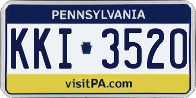 PA license plate KKI3520