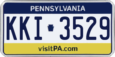 PA license plate KKI3529