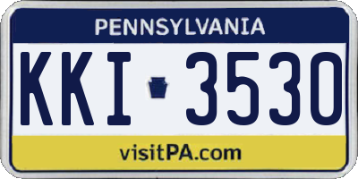 PA license plate KKI3530