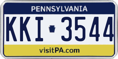 PA license plate KKI3544