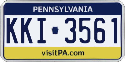 PA license plate KKI3561