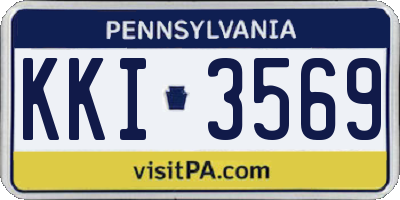 PA license plate KKI3569