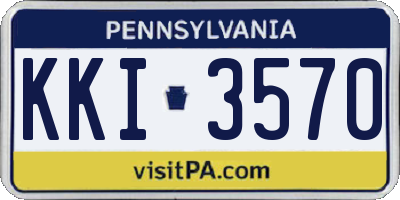 PA license plate KKI3570