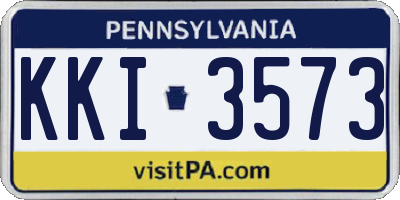 PA license plate KKI3573