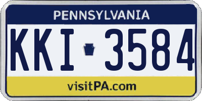 PA license plate KKI3584