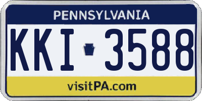 PA license plate KKI3588