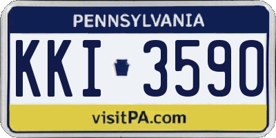 PA license plate KKI3590