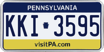 PA license plate KKI3595