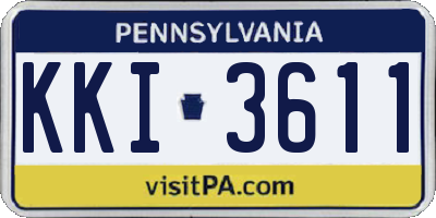 PA license plate KKI3611