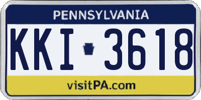 PA license plate KKI3618