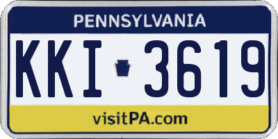PA license plate KKI3619