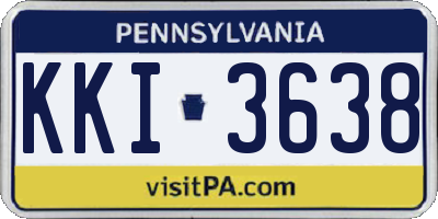 PA license plate KKI3638