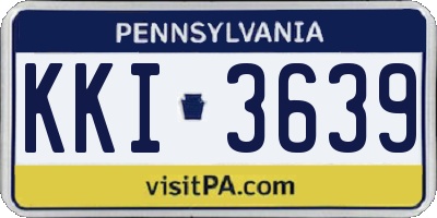 PA license plate KKI3639
