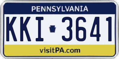 PA license plate KKI3641