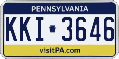 PA license plate KKI3646