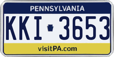 PA license plate KKI3653