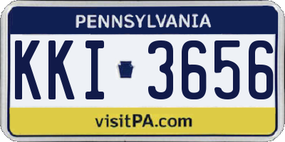 PA license plate KKI3656