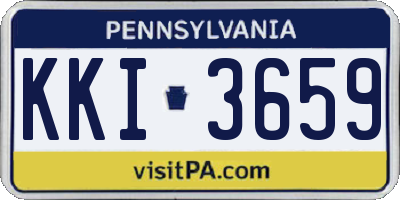 PA license plate KKI3659