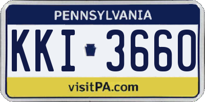 PA license plate KKI3660