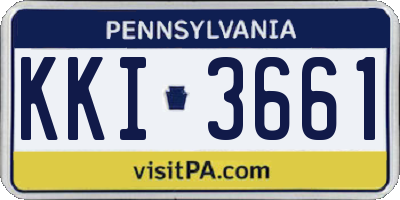 PA license plate KKI3661