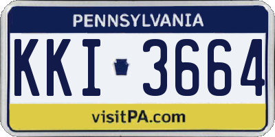 PA license plate KKI3664