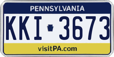 PA license plate KKI3673