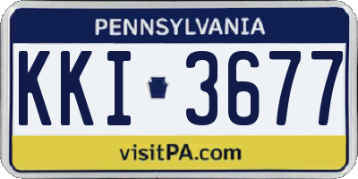 PA license plate KKI3677