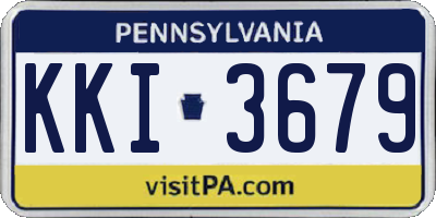 PA license plate KKI3679