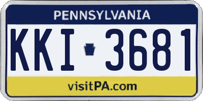 PA license plate KKI3681