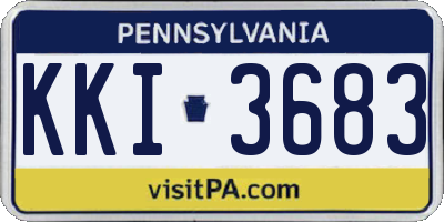 PA license plate KKI3683