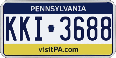 PA license plate KKI3688