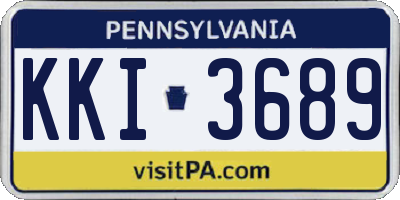 PA license plate KKI3689