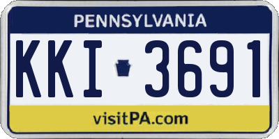 PA license plate KKI3691