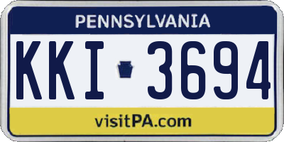PA license plate KKI3694
