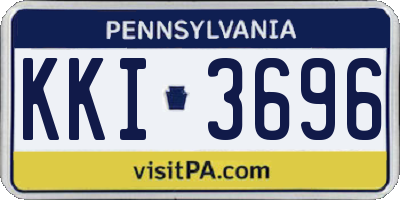 PA license plate KKI3696