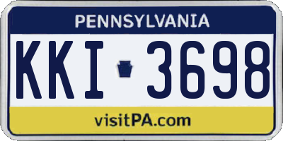 PA license plate KKI3698