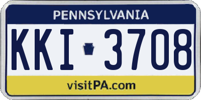 PA license plate KKI3708