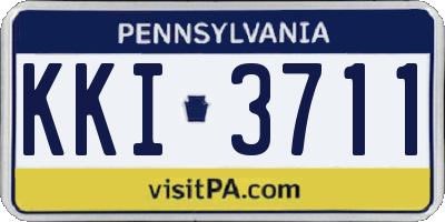 PA license plate KKI3711