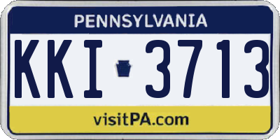 PA license plate KKI3713