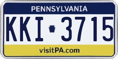 PA license plate KKI3715