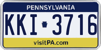 PA license plate KKI3716