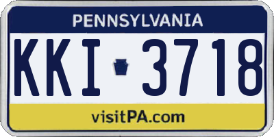PA license plate KKI3718