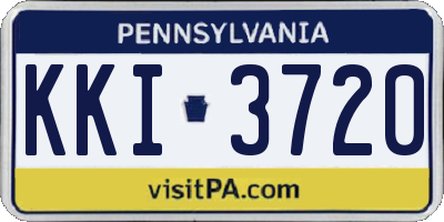 PA license plate KKI3720