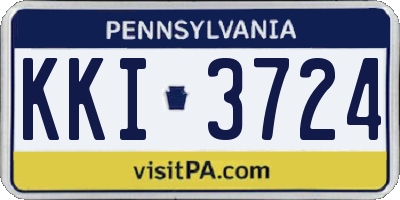 PA license plate KKI3724