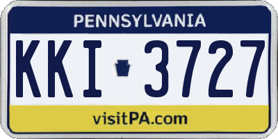 PA license plate KKI3727