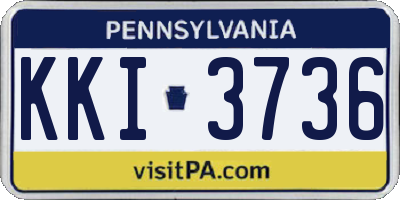 PA license plate KKI3736