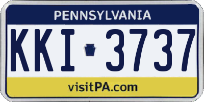 PA license plate KKI3737