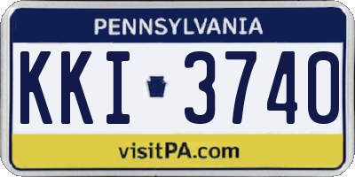 PA license plate KKI3740