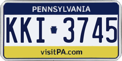 PA license plate KKI3745