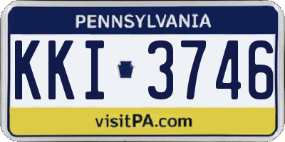 PA license plate KKI3746